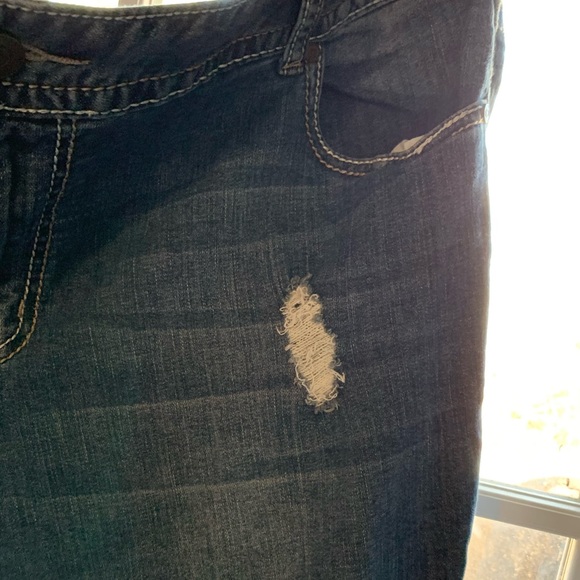 Lane Bryant- Womens size 24, bootcut distressed denim. - Picture 2 of 10